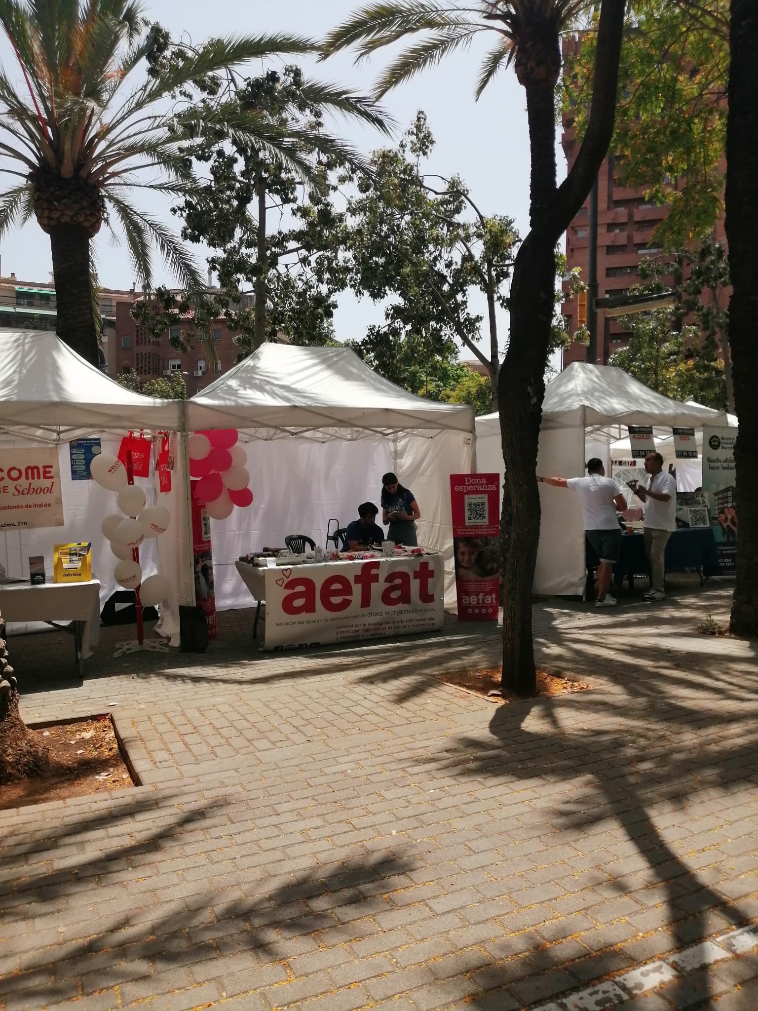 Puesto de AEFAT en Jardines Llucmajor.